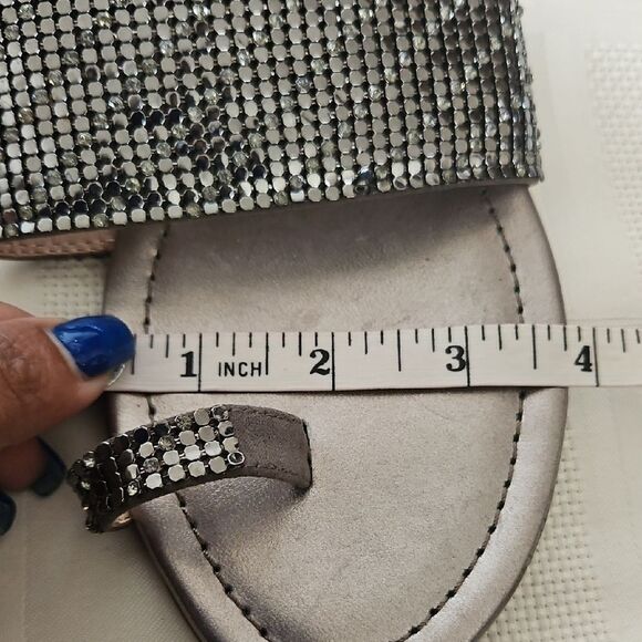 Elegant Silver Slide Sandals - Picture 7 of 16